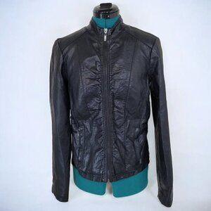 Le Chateau Black Faux Leather Jacket - Size Medium‎